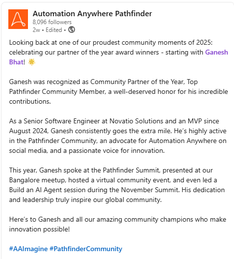 Automation Anywhere Partner of Year